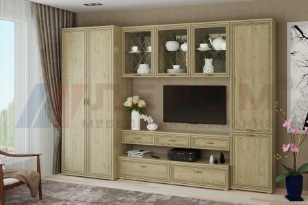 Гостиная-Стенка Карина-23 (В-2224 х Ш-3060 х Г-448 мм) Гостиная-Стенка Карина-23 (В-2224 х Ш-3060 х Г-448 мм)